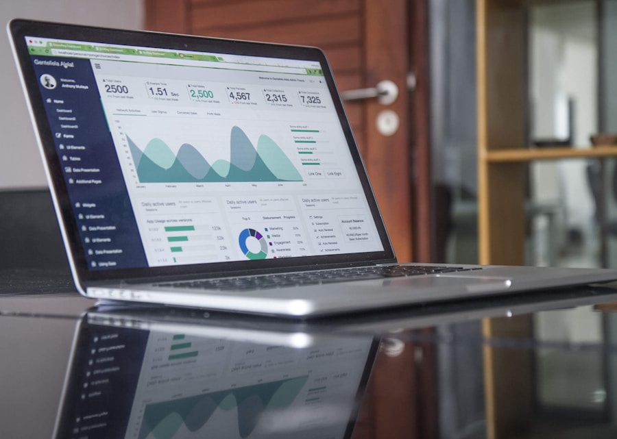 Agency analytics dashboard on laptop